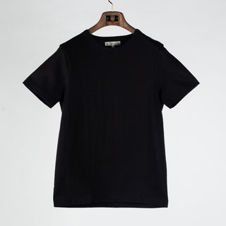 Merz b. Schwanen Deep Black 215 Loopwheeled Midweight T-Shirt - Cotton, Jersey, Knit, Made In Germany