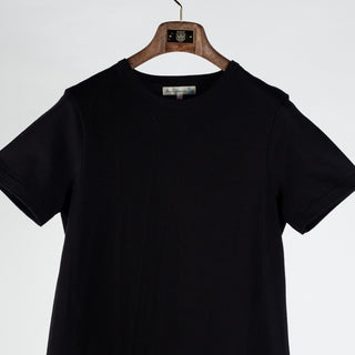 Merz b. Schwanen Deep Black 215 Loopwheeled Midweight T-Shirt - Cotton, Jersey, Knit, Made In Germany - View 6