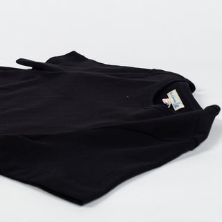 Merz b. Schwanen Deep Black 215 Loopwheeled Midweight T-Shirt - Cotton, Jersey, Knit, Made In Germany - View 8