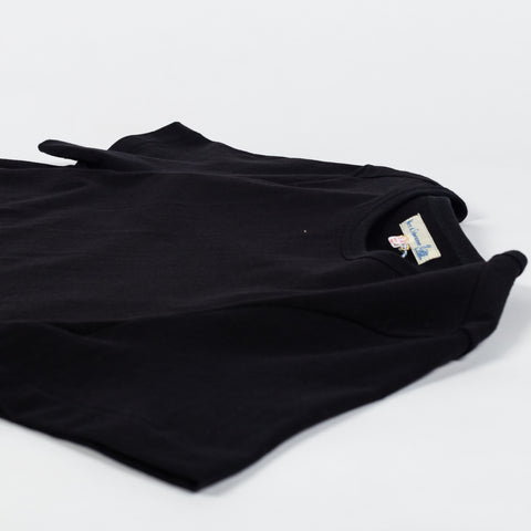 Merz b. Schwanen Deep Black 215 Loopwheeled Midweight T-Shirt - Cotton, Jersey, Knit, Made In Germany - View 8