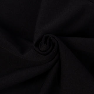 Merz b. Schwanen Deep Black 215 Loopwheeled Midweight T-Shirt - Cotton, Jersey, Knit, Made In Germany - Detail View