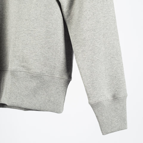 Merz b. Schwanen Grey Melange 3M46 Mid-Century Fleece Sweatshirt - Cotton, Classic Fit, Knit, Made In Germany - View 5