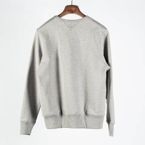Merz b. Schwanen Grey Melange 3M46 Mid-Century Fleece Sweatshirt - Cotton, Classic Fit, Knit, Made In Germany - View 6