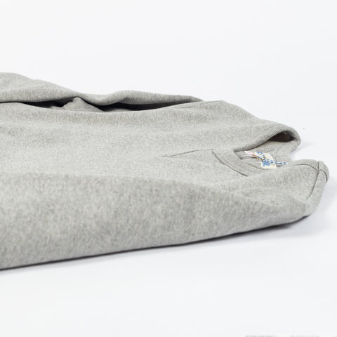 Merz b. Schwanen Grey Melange 3M46 Mid-Century Fleece Sweatshirt - Cotton, Classic Fit, Knit, Made In Germany - View 9