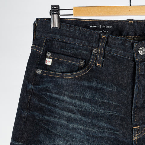AG Everett 2yr Emmet Comfort Stretch Denim - Tan, Cotton, Denim, Stretch, Straight Fit - Detail View