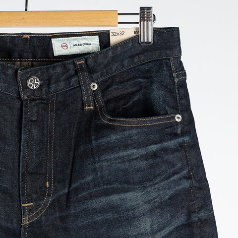 AG Everett 2yr Emmet Comfort Stretch Denim - Tan, Cotton, Denim, Stretch, Straight Fit - Back View
