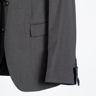 Joop Charcoal Herby-Blayr Wool Suit - Wool, Slim Fit, Solid - Back View