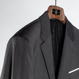 Joop Charcoal Herby-Blayr Wool Suit - Wool, Slim Fit, Solid - Detail View