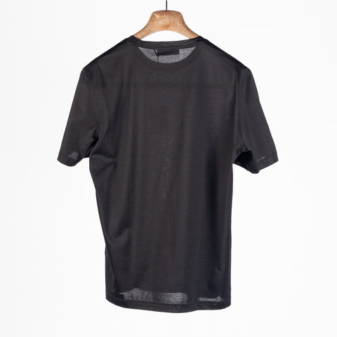 Gran Sasso Black Cotton Filo di Scozia T-Shirt 4