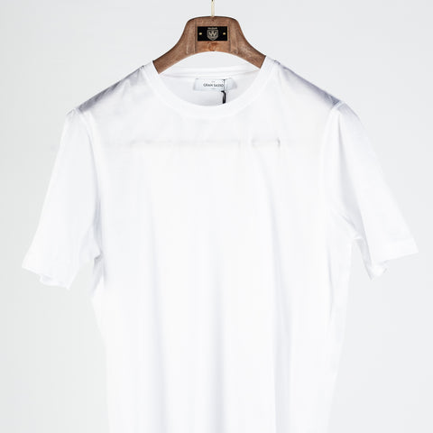 Gran Sasso White Cotton Filo di Scozia T-Shirt 5