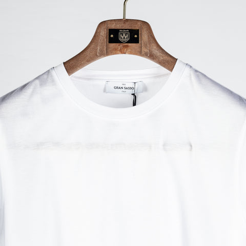 Gran Sasso White Cotton Filo di Scozia T-Shirt 6