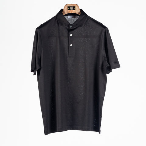 Gran Sasso Black Cotton Filo di Scozia Polo 1