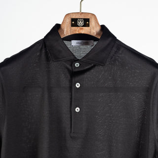 Gran Sasso Black Cotton Filo di Scozia Polo 6