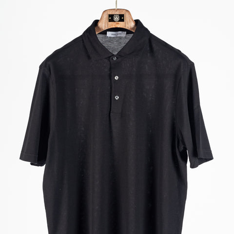 Gran Sasso Black Micro-Piqué Polo 5