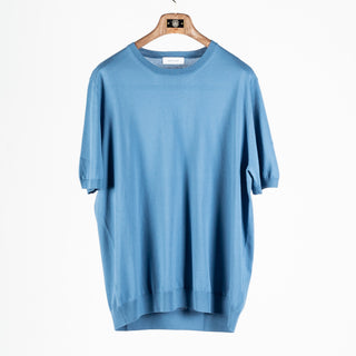 Gran Sasso Steele Blue Fresh Cotton Crew 1