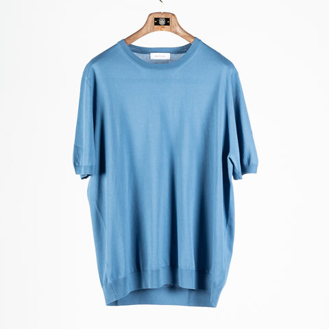 Gran Sasso Steele Blue Fresh Cotton Crew 1