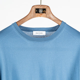 Gran Sasso Steele Blue Fresh Cotton Crew 6