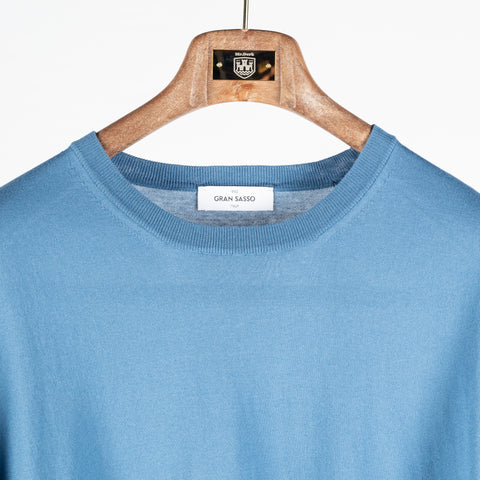 Gran Sasso Steele Blue Fresh Cotton Crew 6