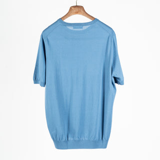 Gran Sasso Steele Blue Fresh Cotton Crew 4