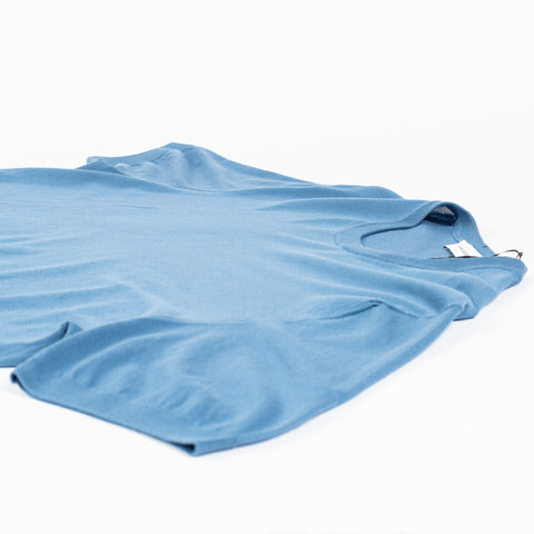 Gran Sasso Steele Blue Fresh Cotton Crew 7