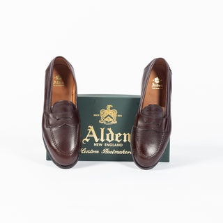 Alden 9694F Penny Loafer Flex Welt in Soft Dark Brown Calf 8
