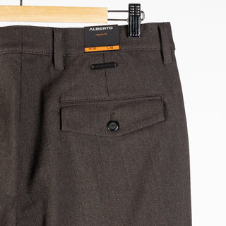 Alberto Brown Herringbone Lou 1446 Trouser 7