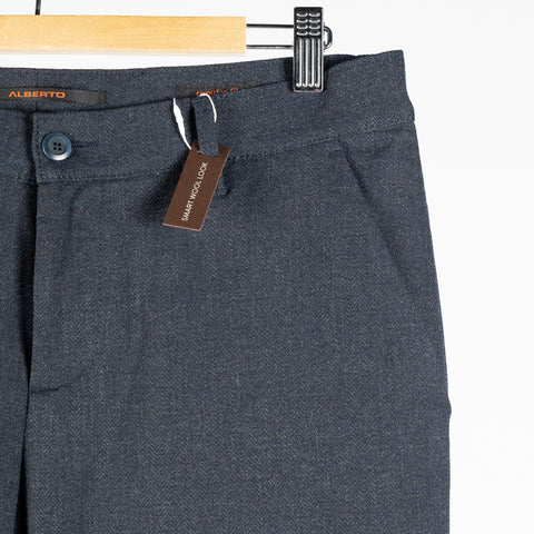 Alberto Navy Herringbone Lou 1446 Trouser 4
