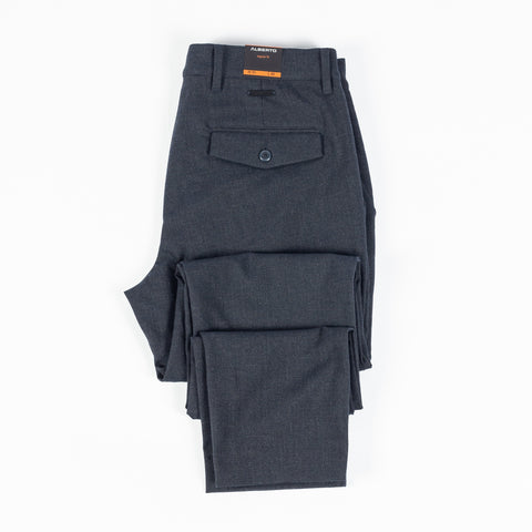 Alberto Navy Herringbone Lou 1446 Trouser 8