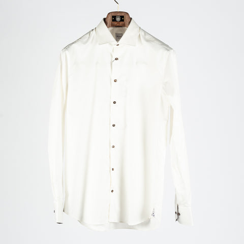 Stenstroms Champagne Twill Dress Shirt with Contrast 1