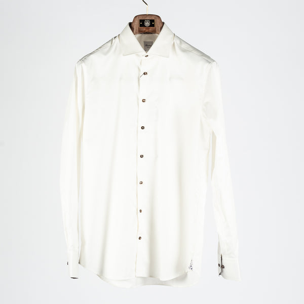 Champagne Twill Dress Shirt with Contrast