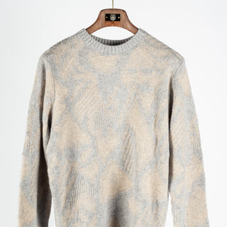 Stenstroms Grey & Tan Merino and Yak Wool Crewneck Sweater 6