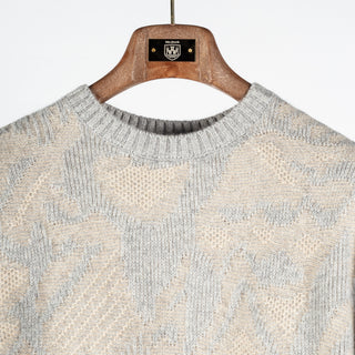 Stenstroms Grey & Tan Merino and Yak Wool Crewneck Sweater 7