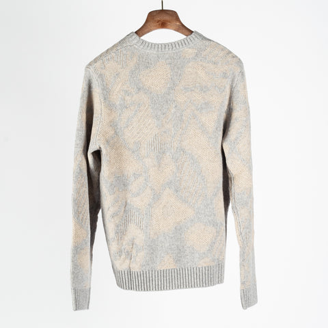 Stenstroms Grey & Tan Merino and Yak Wool Crewneck Sweater 5