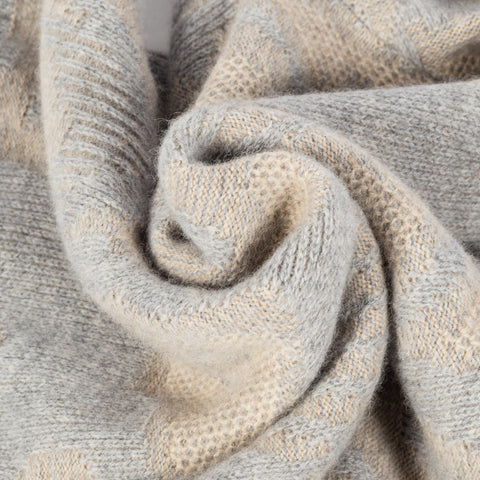 Stenstroms Grey & Tan Merino and Yak Wool Crewneck Sweater 2