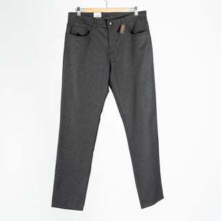 Alberto Textured Charcoal 1638 Pipe Pants 1