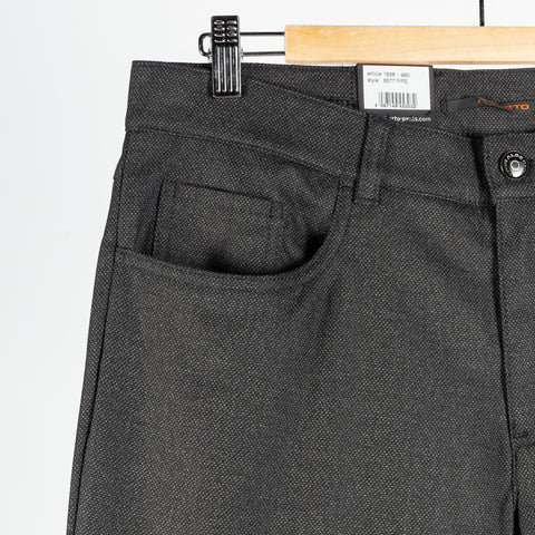Alberto Textured Charcoal 1638 Pipe Pants 3