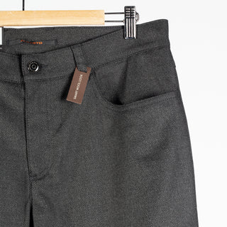 Alberto Textured Charcoal 1638 Pipe Pants 4