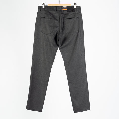 Alberto Textured Charcoal 1638 Pipe Pants 5