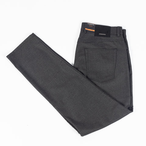 Alberto Textured Charcoal 1638 Pipe Pants 8