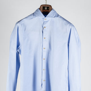 Stenstroms Light Blue Micro Check Casual Shirt - Slim 6