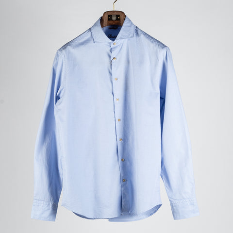Stenstroms Light Blue Micro Check Casual Shirt - Fitted Body 1