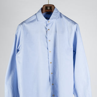 Stenstroms Light Blue Micro Check Casual Shirt - Fitted Body 7