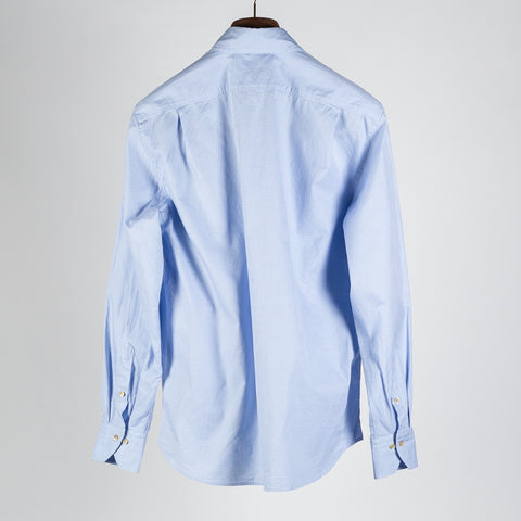 Stenstroms Light Blue Micro Check Casual Shirt - Fitted Body 5