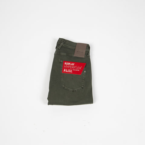 Replay Military Green HyperFlex X-Lite Slim Fit Anabass Jeans 6