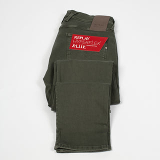 Replay Military Green HyperFlex X-Lite Slim Fit Anabass Jeans 1
