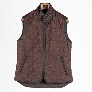 Waterville Brown Textured Theo Quilted Vest 1