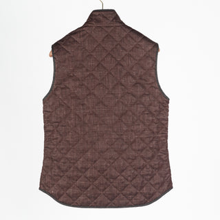 Waterville Brown Textured Theo Quilted Vest 4