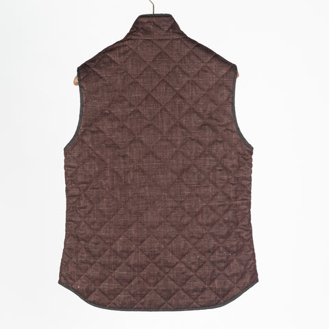 Waterville Brown Textured Theo Quilted Vest 4