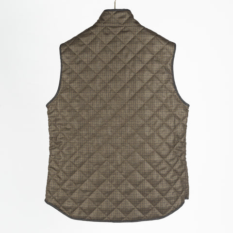 Waterville Olive Check Theo Quilted Vest 4