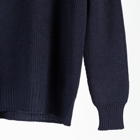 Gran Sasso Navy Merino Half-Zip Sweater 4